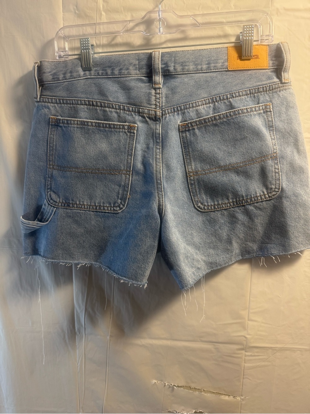 RSQ Light Blue Distressed Denim Mini Short - Picture 2 of 5